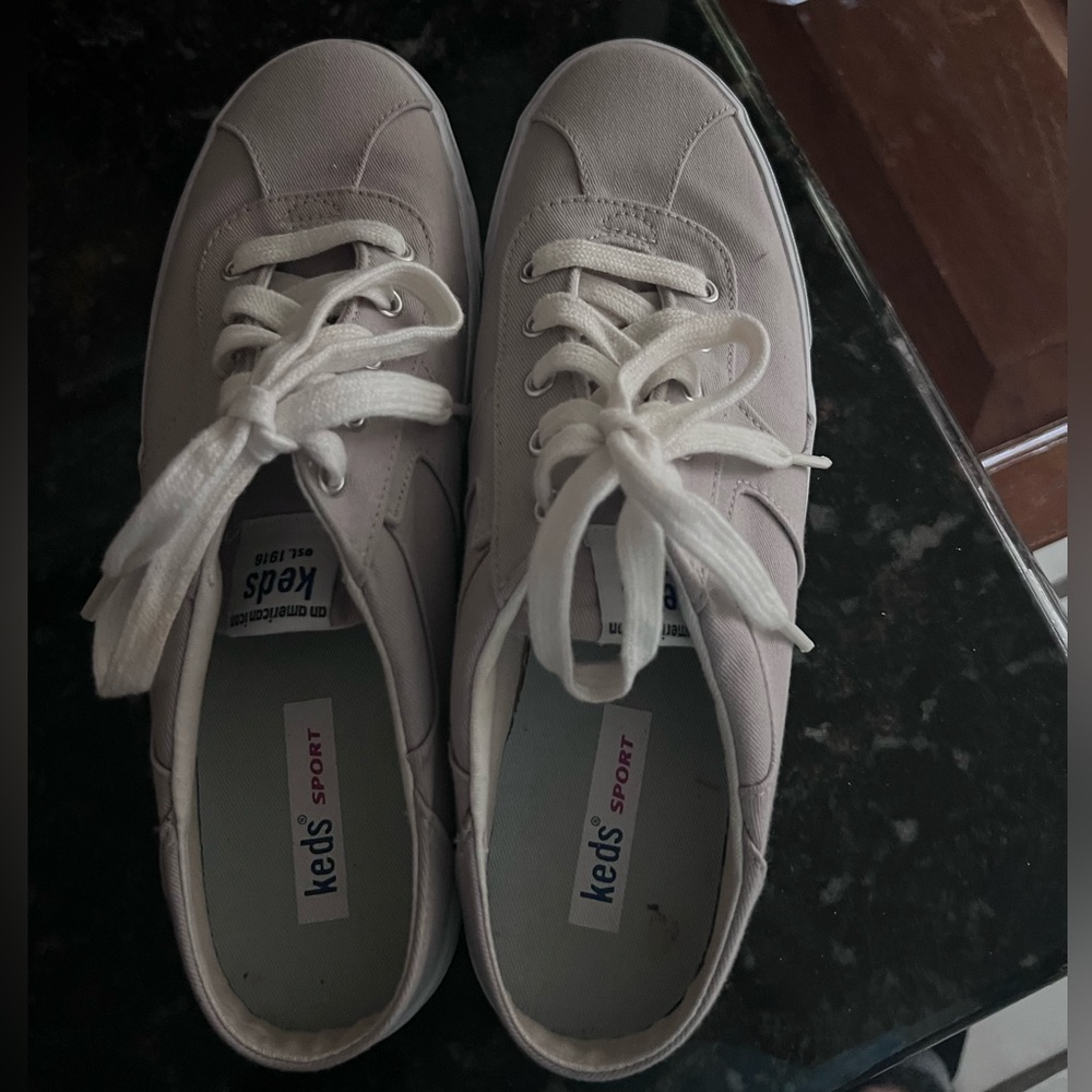 Keds Sport Ran Canvas Mule Sneakers Size 9 Slip On Casual Preppy
